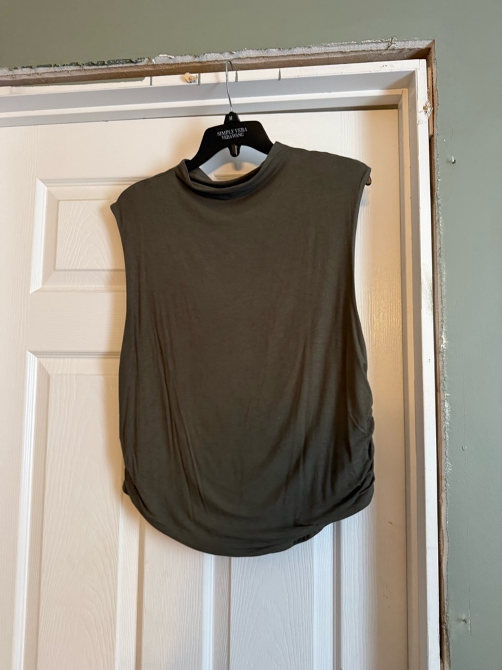 A new day Olive Green Sleeveless Mock Neck Tank
